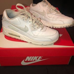 White Nike Air Max 90 LTR(GS)